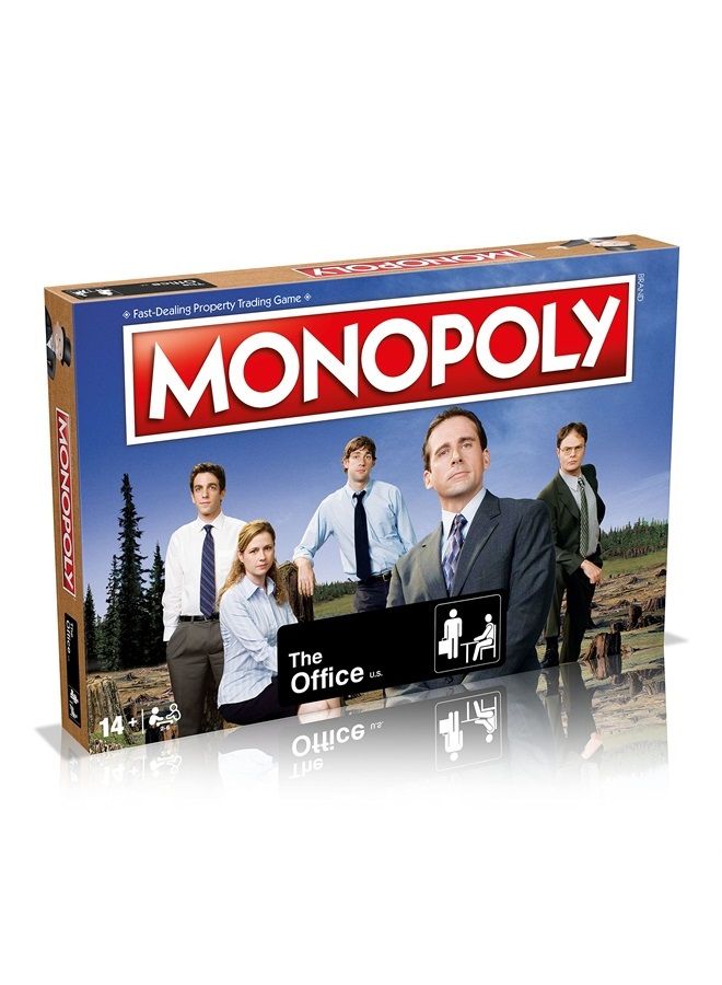 Winning Moves WM03010-EN2-6 The Office Monopoly Board, Play Screw or Sign up with Dunder Mifflin and Visit Iconic Locations Like Schrute Farms and Lake Scranton, Family Game for Ages 8 and up
