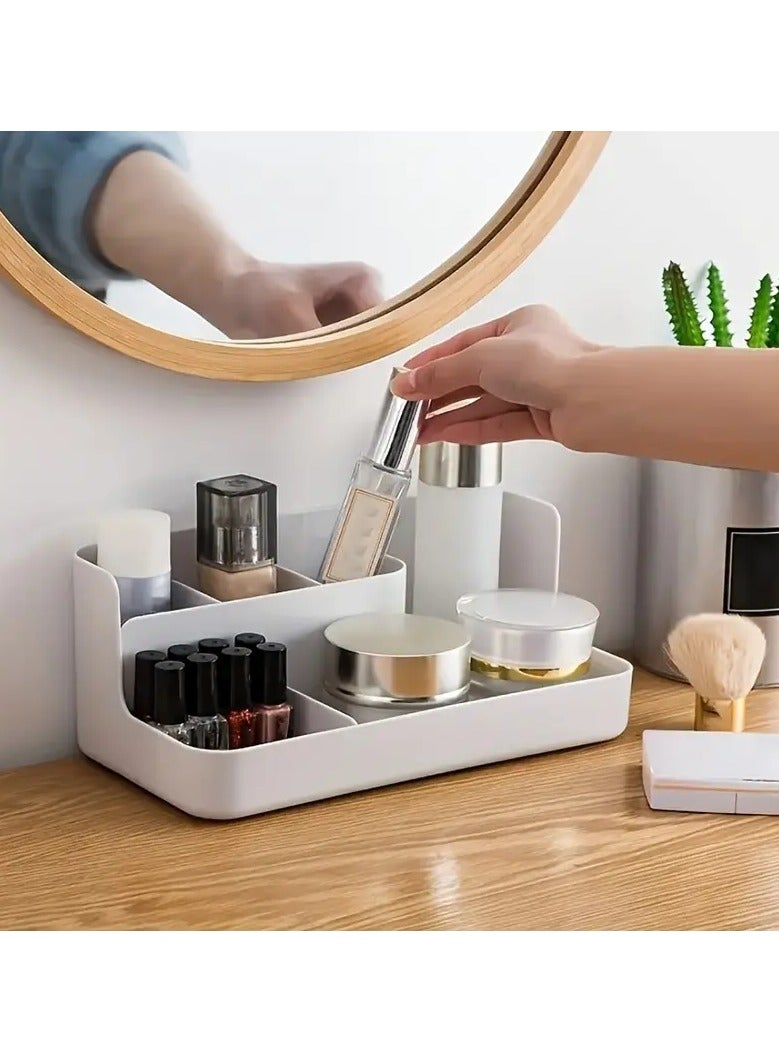 Makeup Organizer With 5 Compartments, Large Capacity  Cosmetic Display Case, Easy  To Hold Your Makeup Products