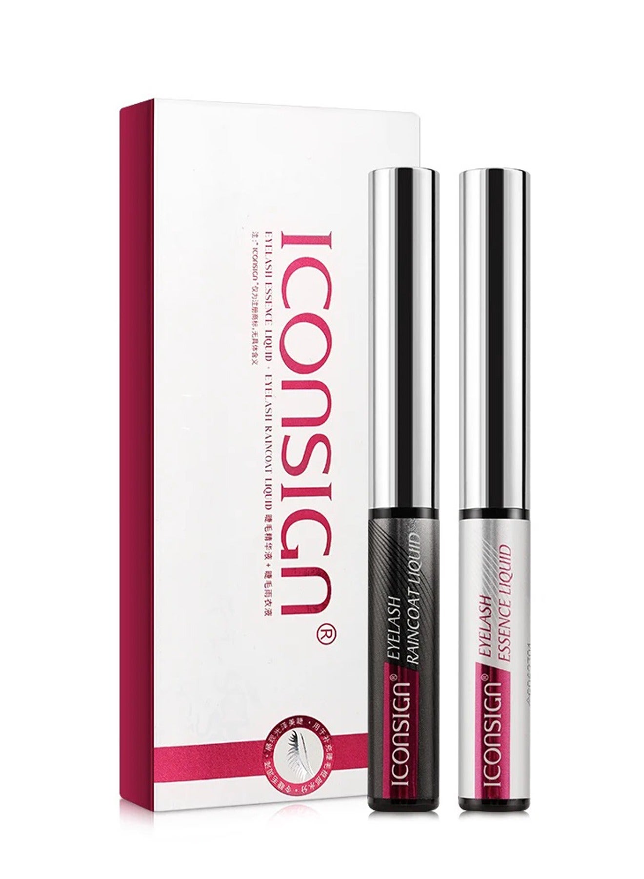 Iconsign 2 in 1 Eyelash Enchance Serum Essence Liquid and Raincoat  Liquid for Protection and Moisturizing