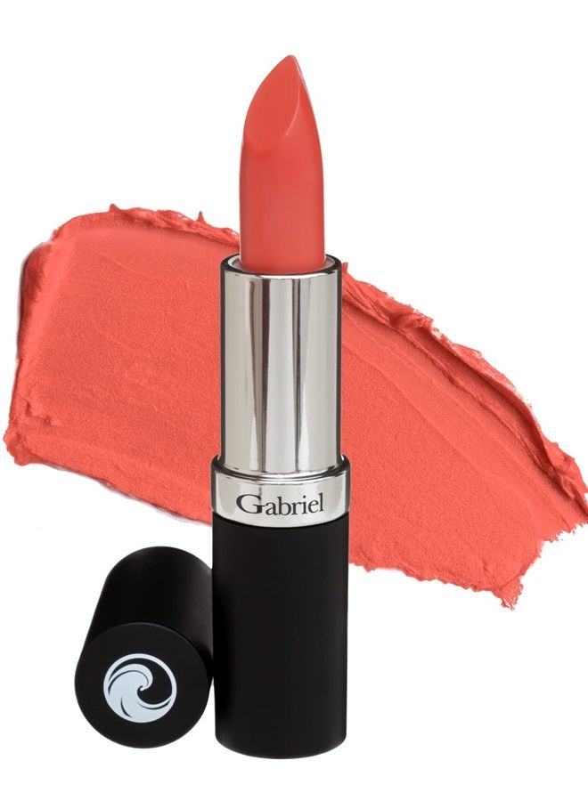 Lipstick (Santa Fe- Pink Orange/Warm Crème), 0.13 oz, Natural, Paraben Free, Vegan, Gluten-free,Cruelty-free, Non GMO, High performance and long lasting, Infused with Jojoba Seed Oil