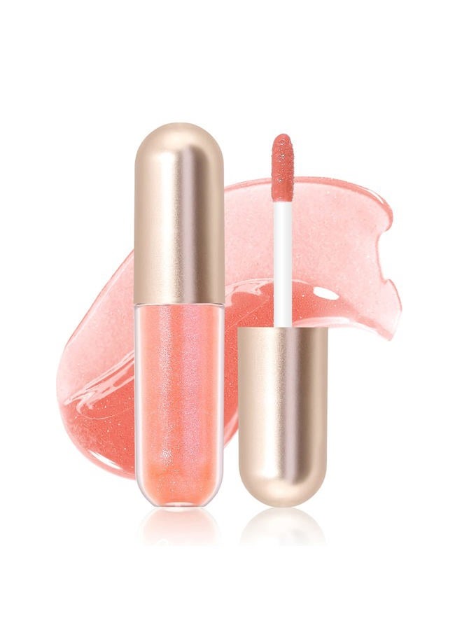 Plumping Lip gloss,Shimmer and Cool,Make Lips Plump and Moisturizing,Lip Gloss contains Peppermint and Beeswax,Cruelty Free,0.19 oz,01 Lemonade