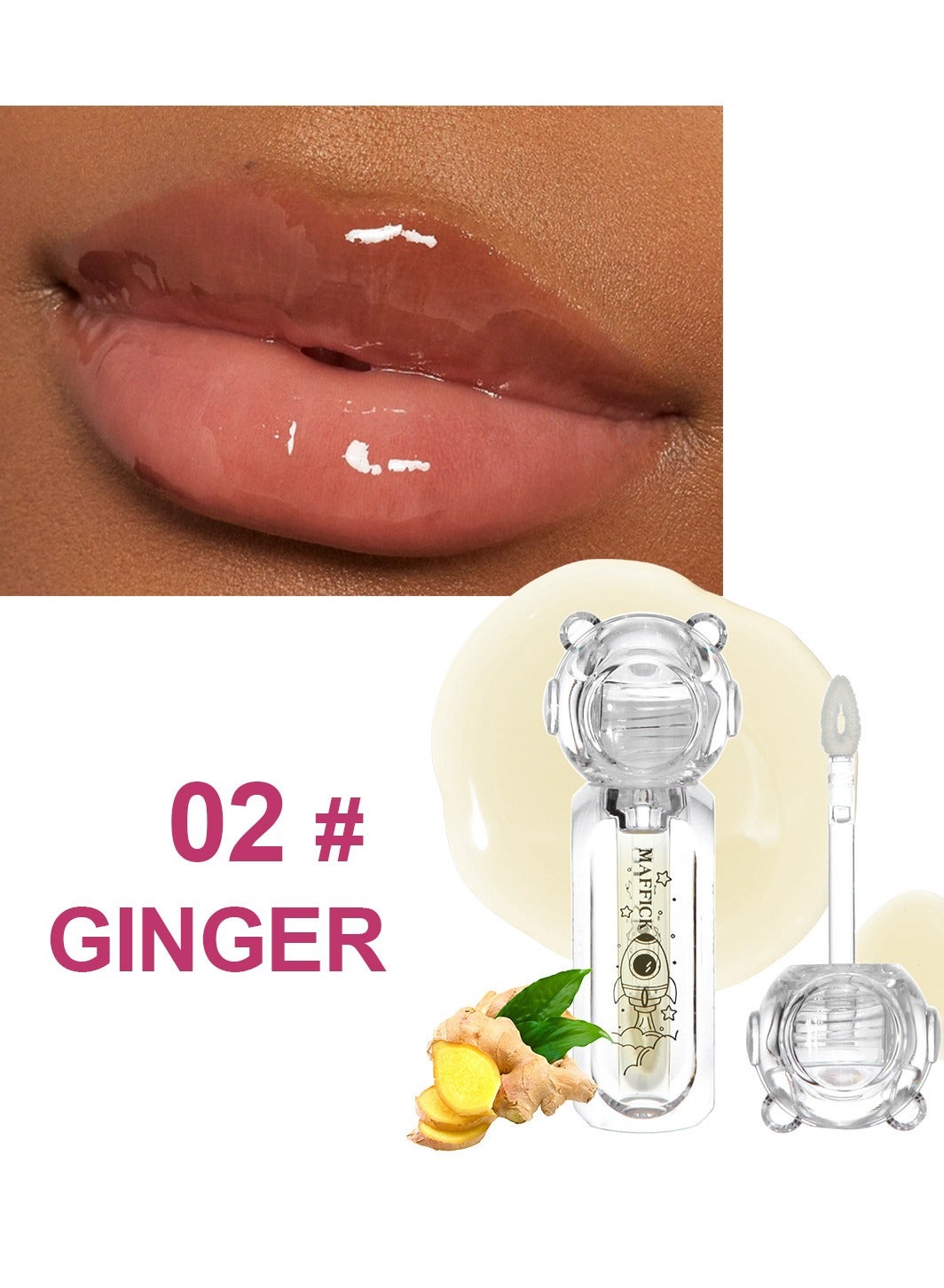 MAFFICK Nourishing Lip Oil- Natural Lip Essence Conditioner: Moisturizing, Reducing Lip Wrinkles, Preventing Dryness and Chapping for Glossier Lips