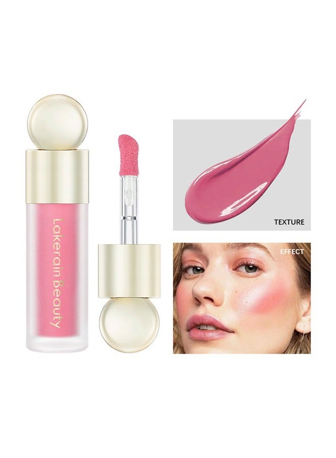 Velvet Liquid Blush -Lasting Color, Waterproof Blush, Natural Moisturizing Blush, Tint Stick for Eyes and Lips,Pink #02