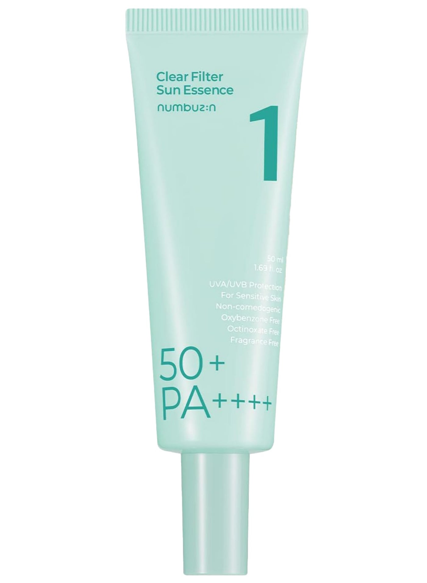 Numbuzin No.1 Transparent Filter Essence Sunscreen - Hydrating, Refreshing, and Lightweight with No White Cast | Korean Skincare,50ml