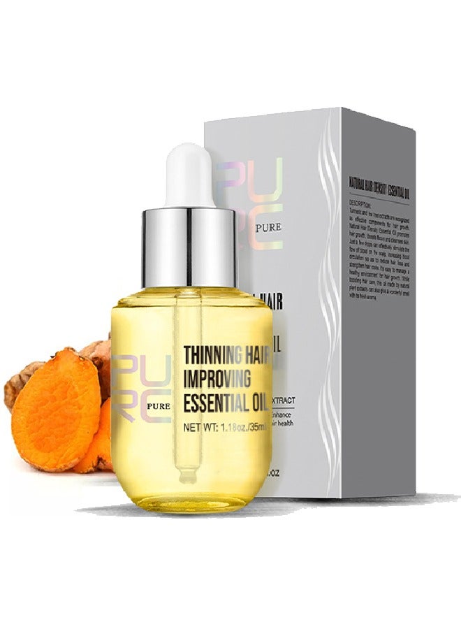 Natural Density Essential Oil, Hair Growth Essence Thickener Regrowth Hair Serum Treatments Oil Fast Grow Hair for Hair Loss Care Product (35ML)