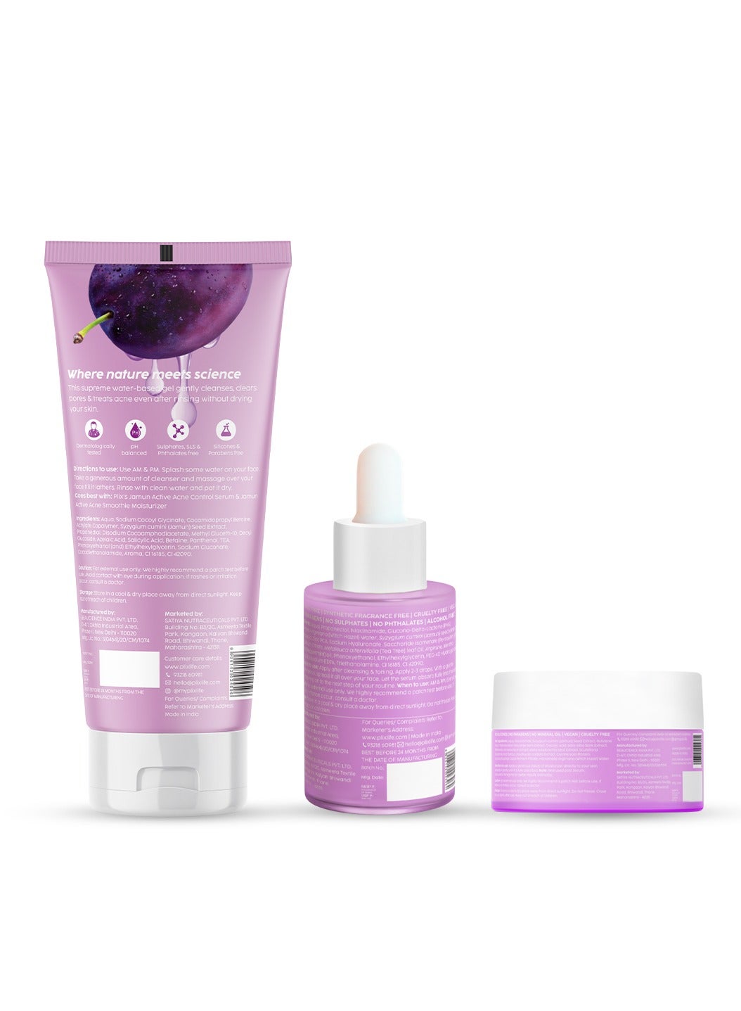 Jamun Face Wash With Smoothie Moisturizer Combo Detoxifies Skin, Reduces Active Acne, Fades Blemishes For All Skin Types - image 2