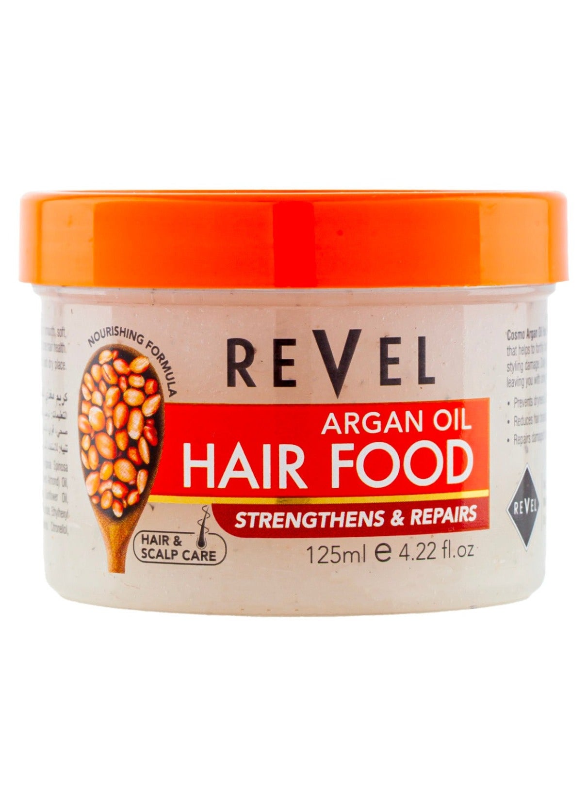 New Revel Hairs Care Hair Food Formula For Men & Women 125ml, Reduce Hair Brakeage, Deeply Moisturizing, Leaving It Soft, Smooth, Healthy (Argan Oil)