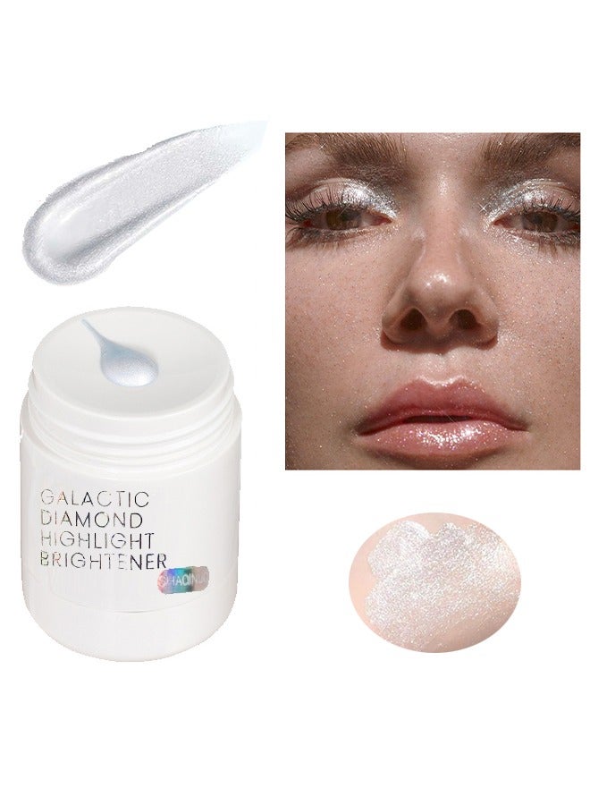Galactic Diamond Highlighter Brightener - Liquid Highlighter Stick Luminizer for a Starlit Glow- 04# Galactic Diamond