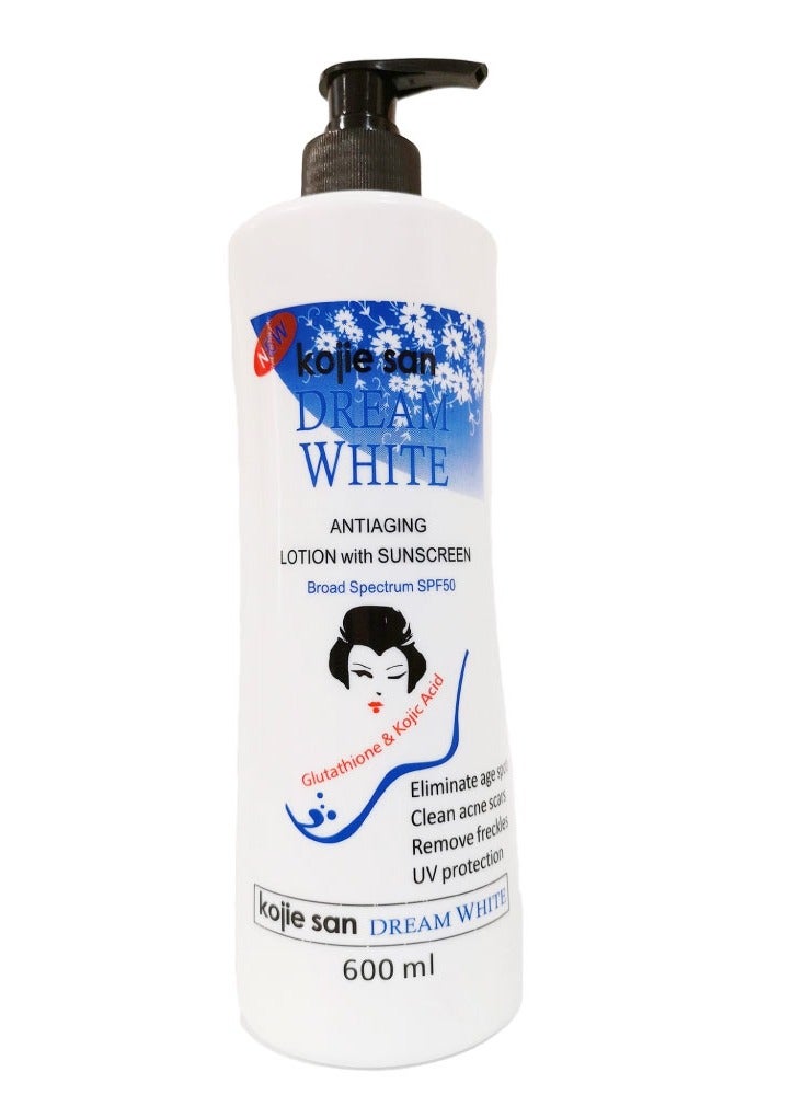 Kojie San White Dream Body Lotion with Sunscreen 600 ML