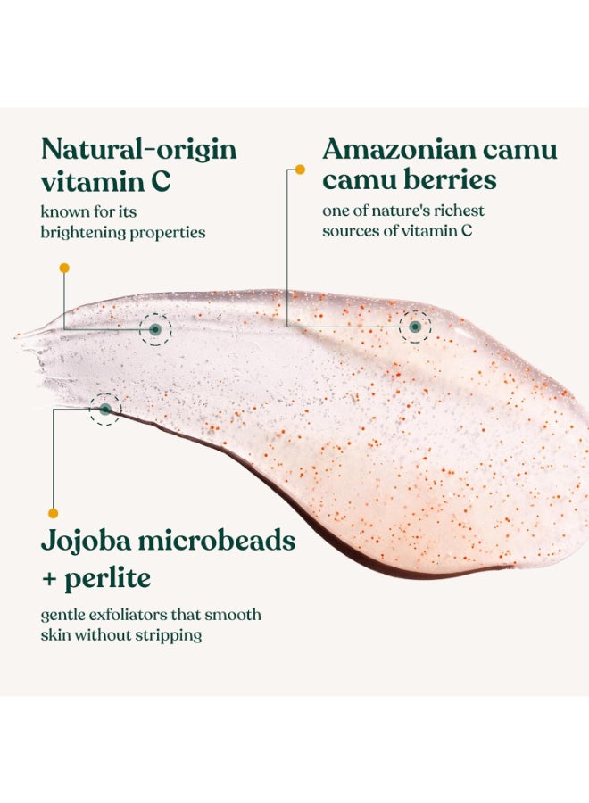 Vitamin C Daily Glow Cleansing Polish – Exfoliating Face Cleanser with Jojoba Microbeads & Volcanic Glass Perlite | Gently Removes Dead Skin Cells, Reveals Radiance, Smooths & Softens Skin | Infused with Camu Camu Berry Extract, 100 ml - image 5