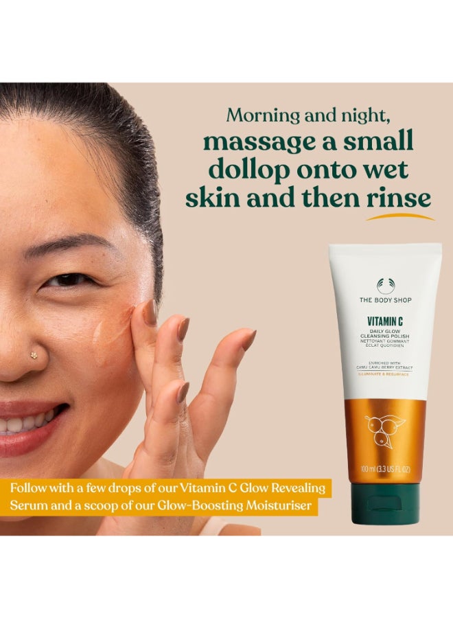 Vitamin C Daily Glow Cleansing Polish – Exfoliating Face Cleanser with Jojoba Microbeads & Volcanic Glass Perlite | Gently Removes Dead Skin Cells, Reveals Radiance, Smooths & Softens Skin | Infused with Camu Camu Berry Extract, 100 ml - image 8