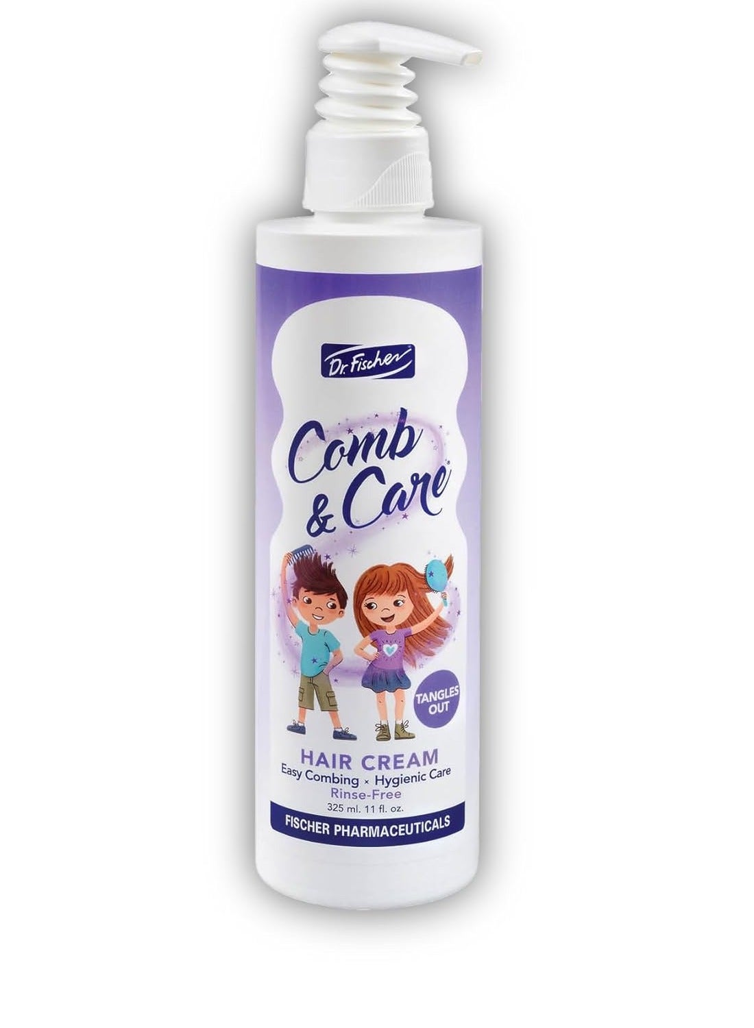 Hair Detangler by Dr. Fischer, Cream Leave-In for Children, Rich in Rosemary Oil and Vitamin B5, For an Easy-To-Comb Hair - 11 fl.oz.
