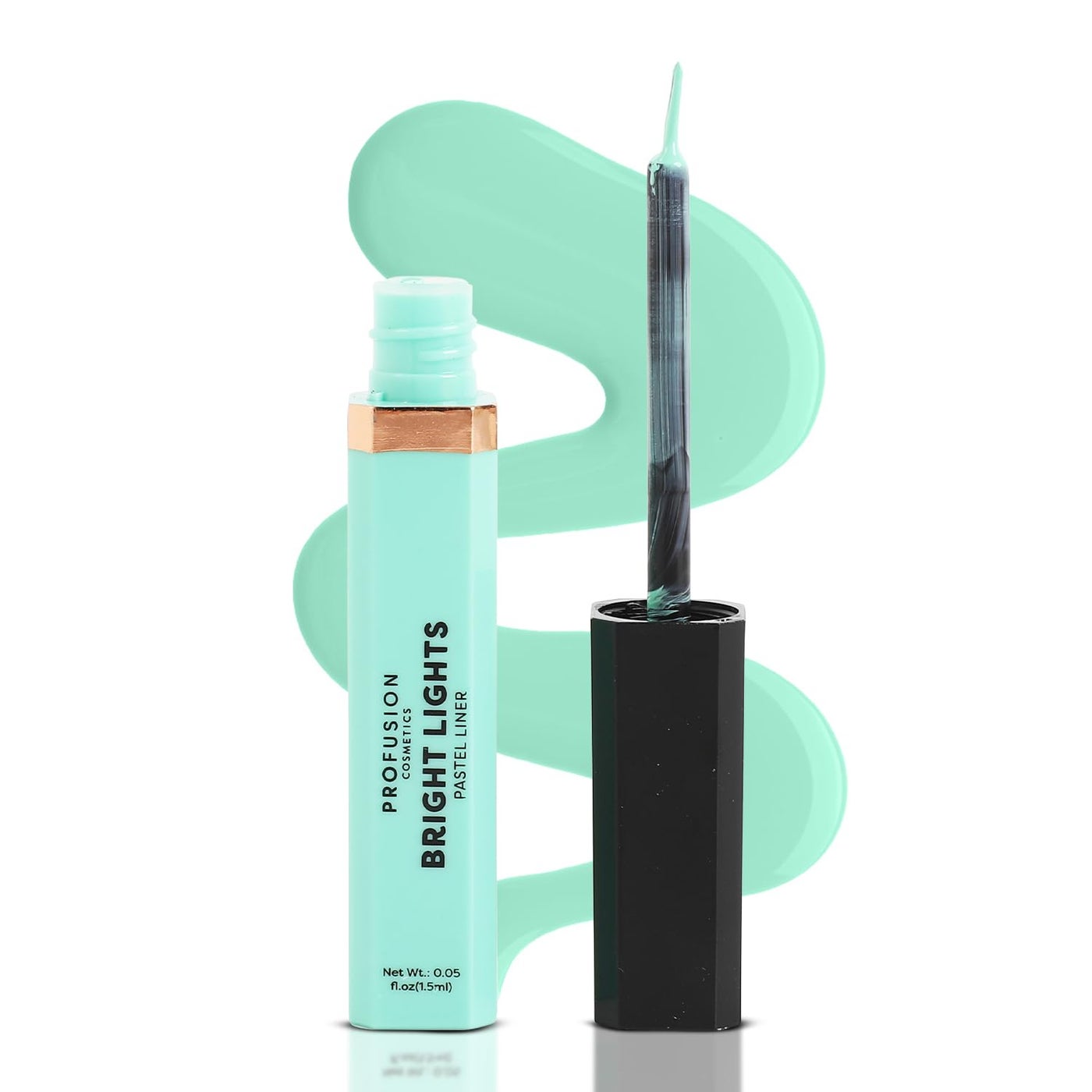 Profusion Cosmetics Bright Lights UV Neon & Pastel Eyeliner â€“ Smudge-Proof, Long-Wearing Eye Liner with Precise Retractable Tip, Waterproof & Budge-Proof Makeup for Brown Eyes (Mint)