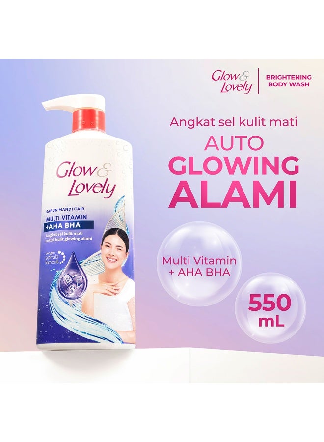 Body Wash Multivitamin + AHA BHA Bottle 550 ML