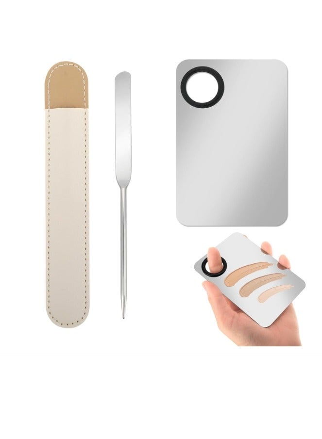 Picasso Makeup Spatula Palette Set For Liquid Foundation Stainless Steel Mixing Scraper Artist Nail Art Stirring Makeup Tool