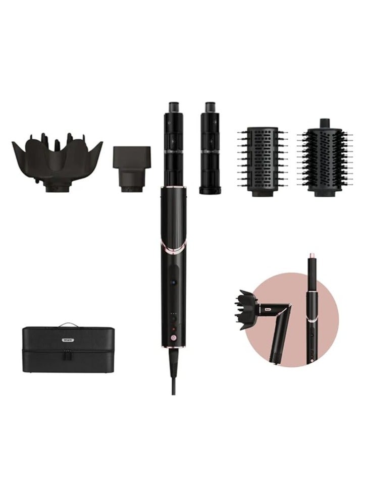 Shark FlexStyle 5-in-1 Air Styler & Hair Dryer with Storage Case, Powerful, Lightweight, Black/Rose Gold, HD440ME