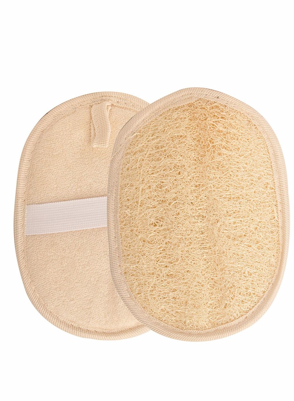 2 Pcs Bath Loofah Sponge and Biodegradable Exfoliating Loofah Pads body Scrubber Natural Bath and Shower Washcloth