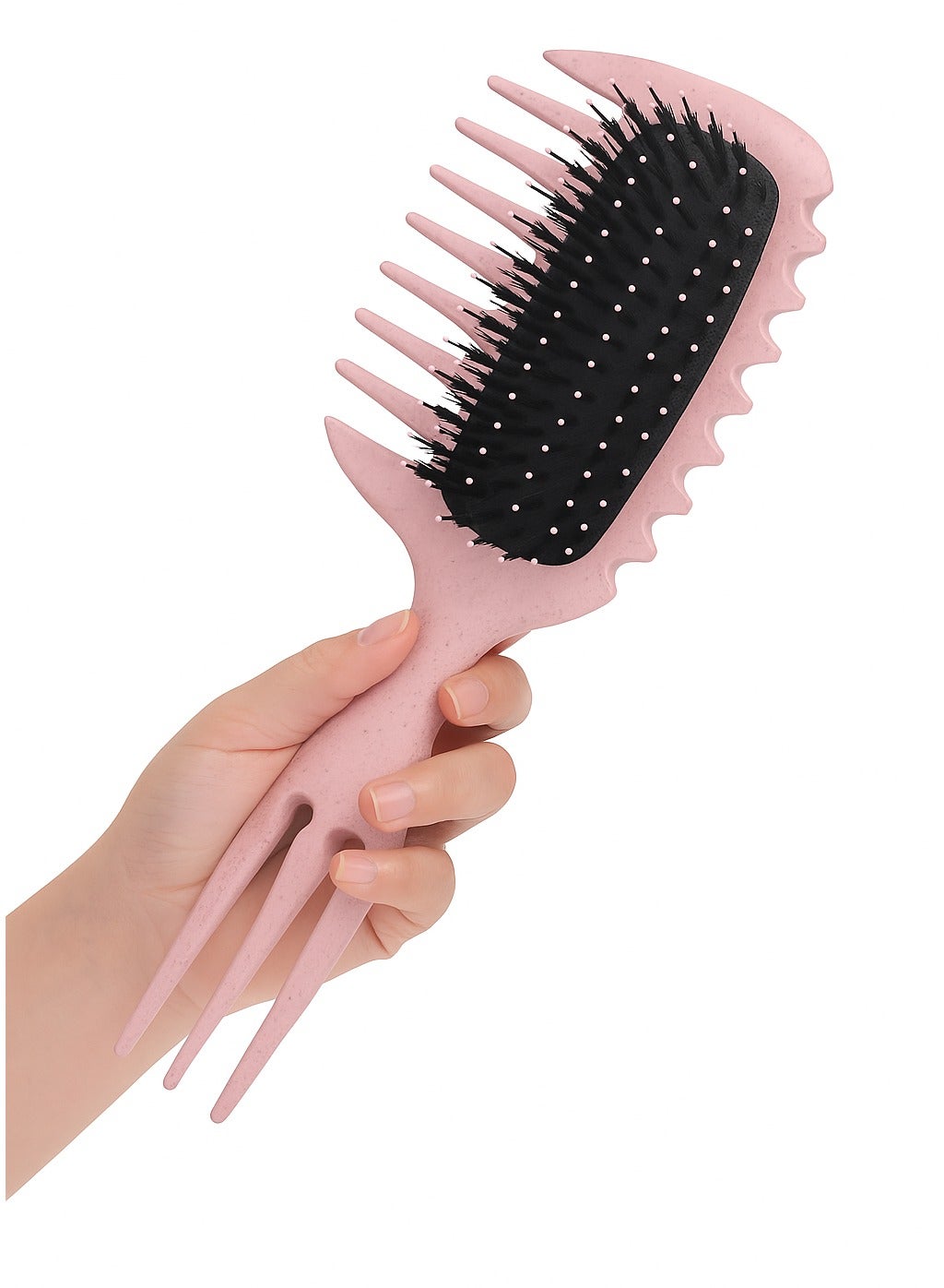 Fluffy Curl Defining Brush Curl Brush for Curly Hair Wet, Elastic Hair Styling Comb For Bounce & Volume, Durable Plastic Bristles & Comb Handle