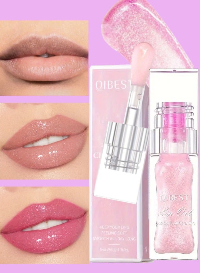 Color Changing Lip Oil Transparent Lip Care Long Lasting Moisturizing Non Sticky Fresh Texture Lip Oil Moisturizing Lip Glow Oil Plumping Glimmer Glow Lipstick Hydrating Lip Gloss Lip Balm