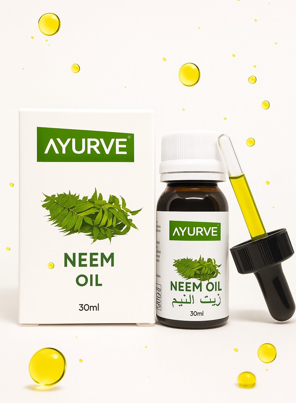 Pure Neem Oil 30ml – 100% Cold-Pressed Natural Oil for Skin, Hair & Scalp Care