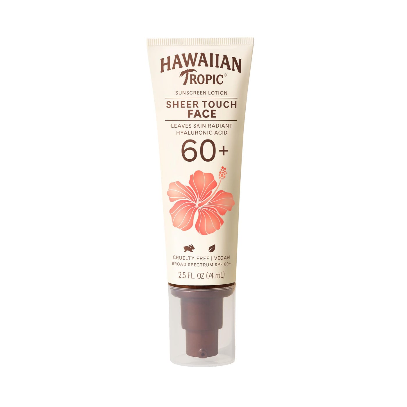 Hawaiian Tropic Sheer Touch Face Sunscreen Lotion SPF 60, 2.5Fl Oz | Travel Size Sunscreen for Face, Sunblock Lotion, 2.5Fl Oz