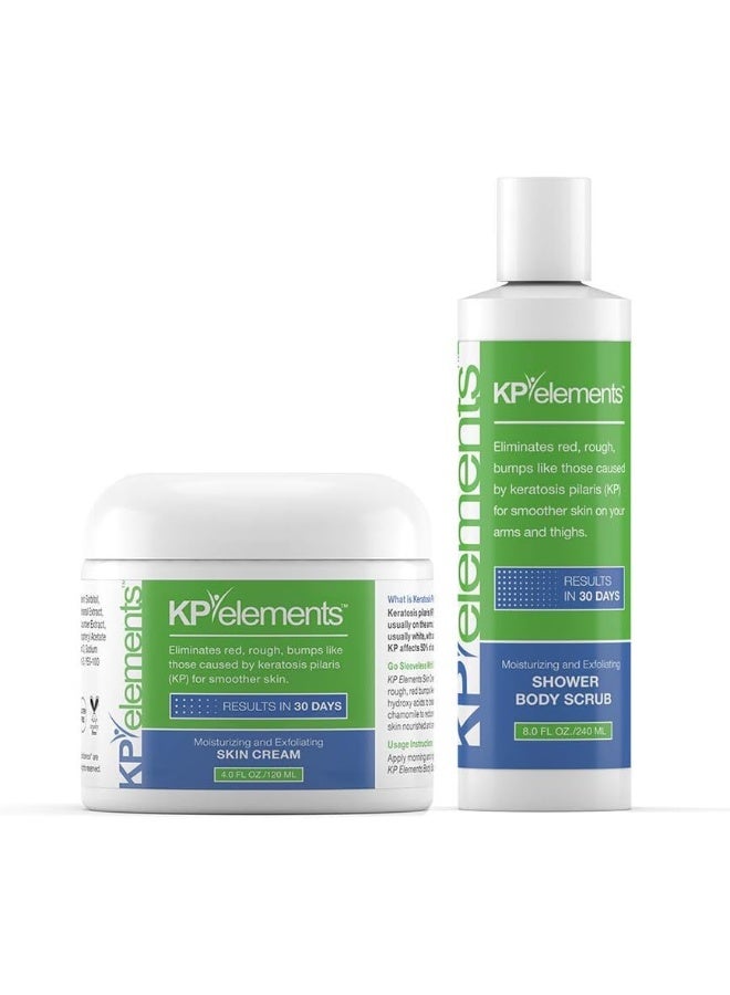 KP Elements Keratosis Pilaris Body Scrub & Exfoliating Skin Cream Set