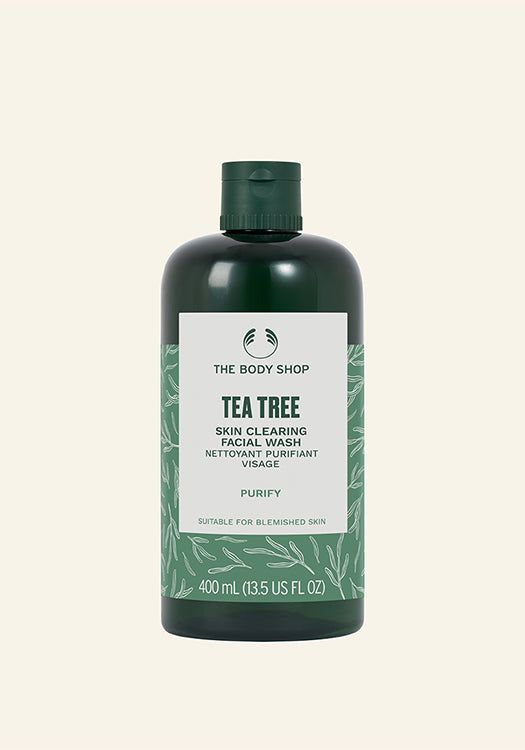 Tea Tree Skin Clearing Facial Wash with Salicylic Acid | Reduces Blemishes in 7 Days | Gel-to-Foam Cleanser for Oily & Blemish-Prone Skin | 91% Natural Origin Ingredients, Vegan, 400ml