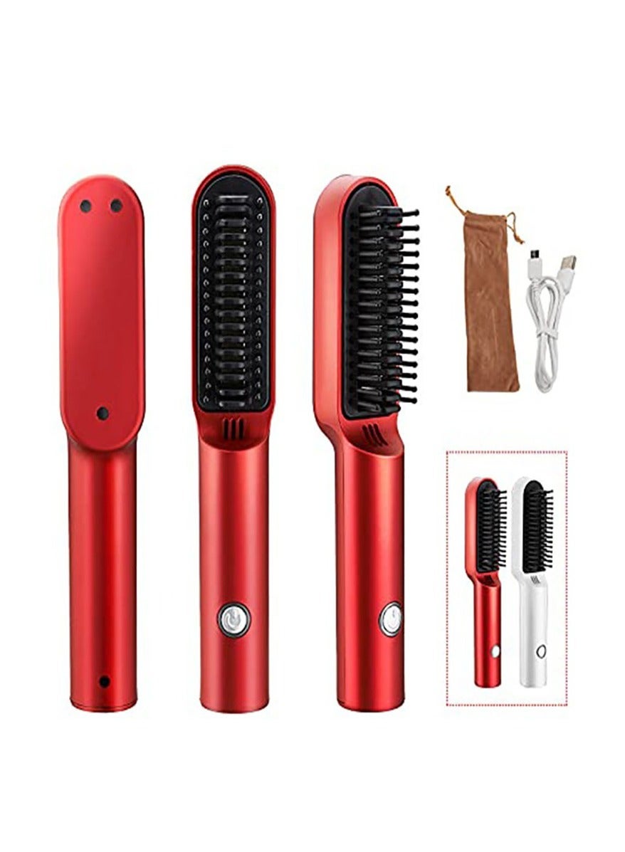 Ionic Hair Straightener Brush for Home Salon | Hair Straightening Brush Straightening Brush Fast Straightening Brush | Anti-Scald with Universal Dual Voltage | Rotatable Power Cord