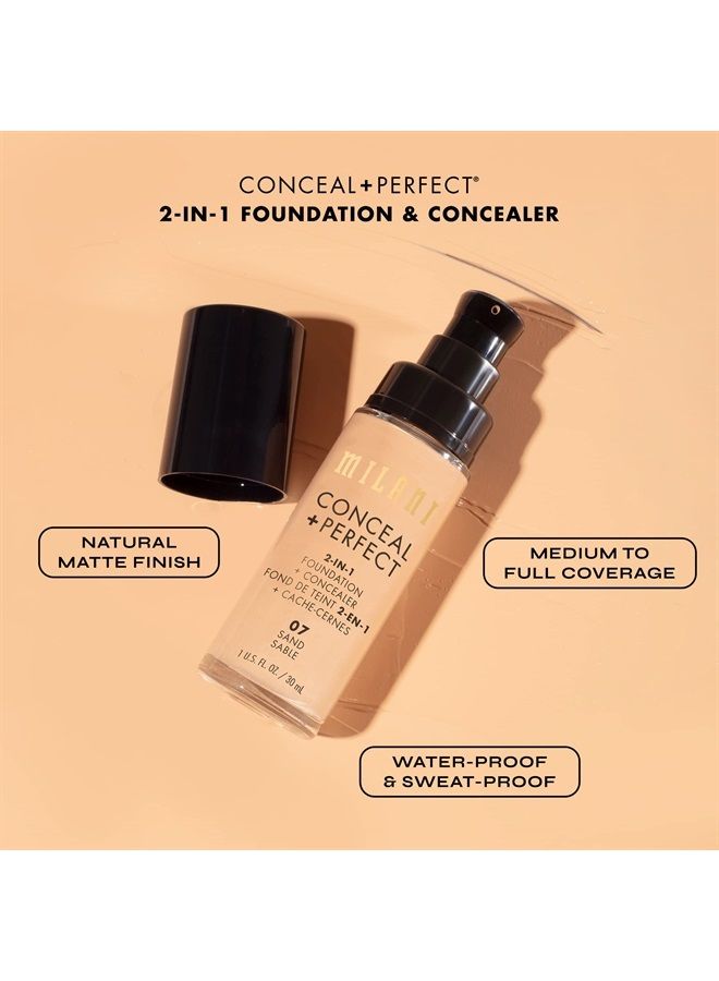 Conceal + Perfect 2-in-1 Foundation + Concealer - Natural Tan (1 Fl. Oz.) Cruelty-Free Liquid Foundation - Cover Under-Eye Circles, Blemishes & Skin Discoloration for a Flawless Complexion
