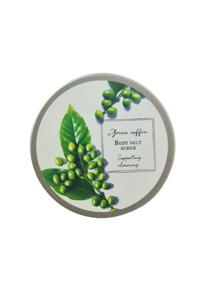 Soap&Friends Green Coffee Salt-Sugar Body Scrub – Natural Exfoliating & Slimming Scrub with Caffeine and Plant Oils, 220g