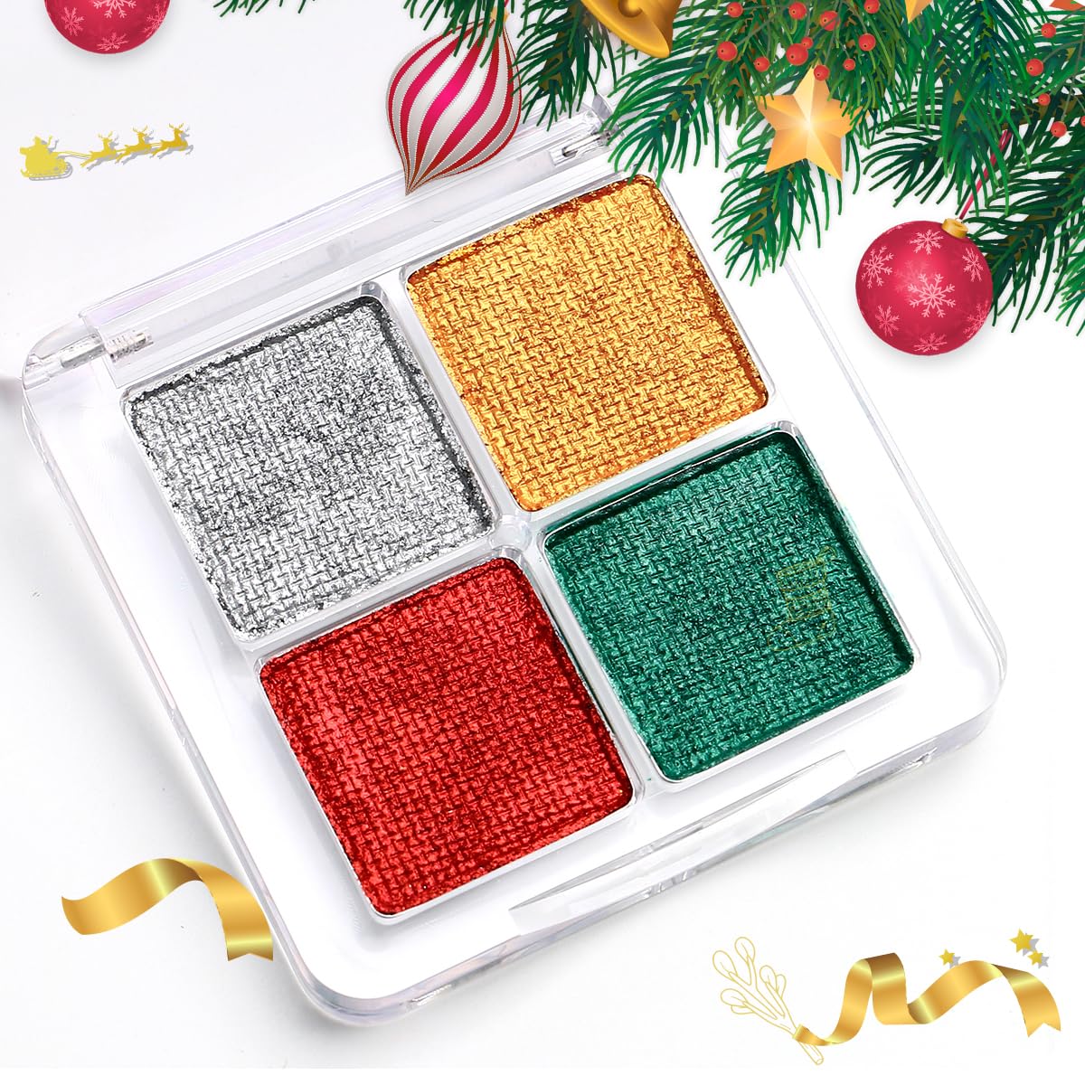 Bowitzki Water Activated Eyeliner Palette Graphic Eye Liner Smudge proof Hydra Liner-4 Colors (Dark)