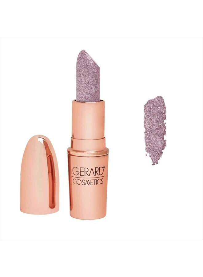 Glitter Lipstick - Highly Pigmented Formula Gives Metallic Finish - Glides Smoothly - Comfortable and Long-Lasting - Wear Alone or Layered Over Another Hue - DM Me - 0.14 oz