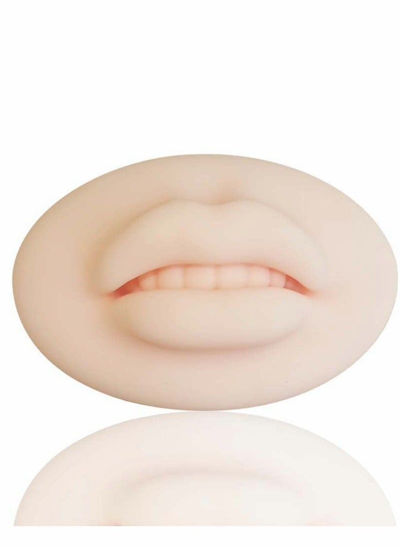 3D Lips Practice Silicone Skin Permanent Makeup Fake Skin Lips, Tattoo Practice Fake Lips Microblading Practice Skin, for Beginners Tattoo Artists Cosmetic Makeup Lips Training