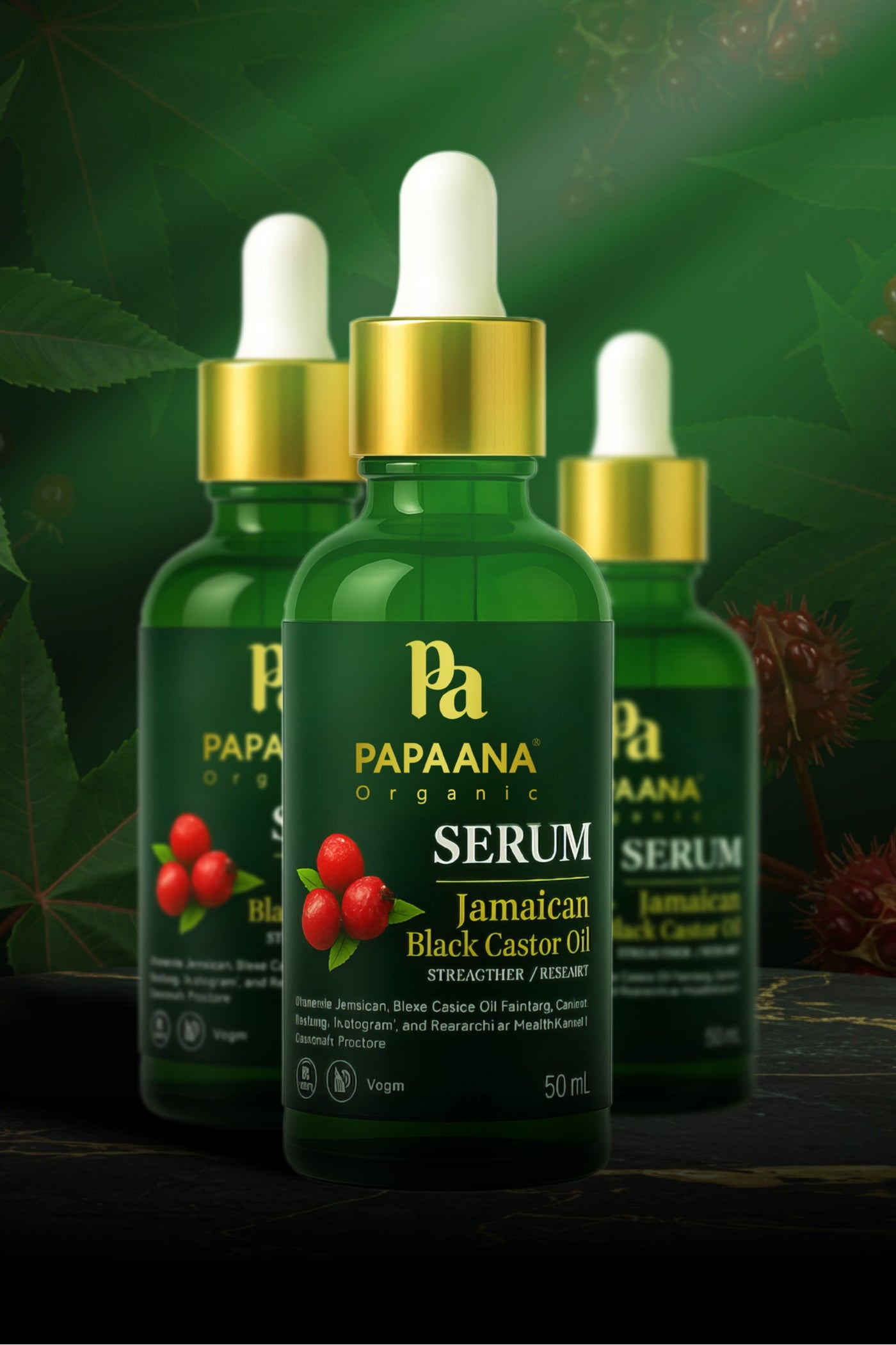 Jamaican Black Castor Oil Hair Serum – 50ml, Strengthens & Revitalizes Damaged Hair for Healthy Growth