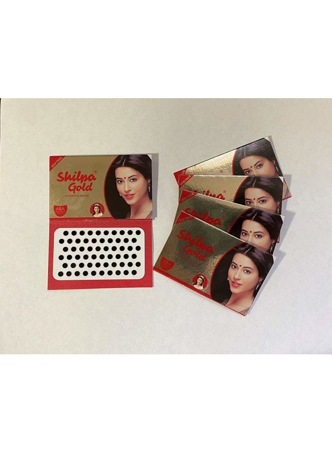 Black Bindi Size 6 (Pack of 5 Strips) Bindi Size - 5mm