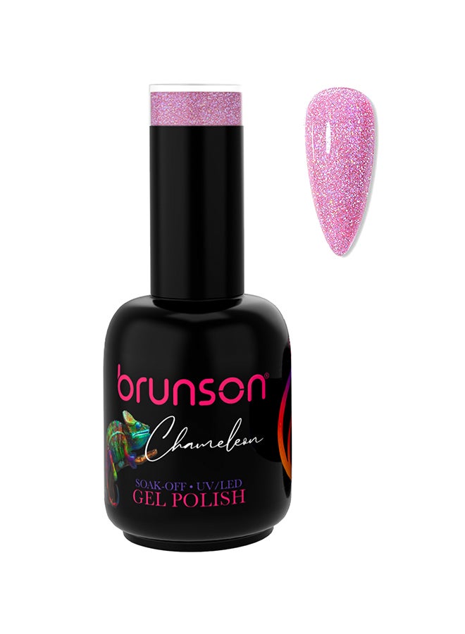18ml Chameleon Gel Nail Polish: Glossy Shine, Long-Lasting Soak-off UV/LED Gel for Nail Art French Manicure Pedicure. Salon Quality, Chip Resistant, Trendy Sparkly Acrylic Nails.