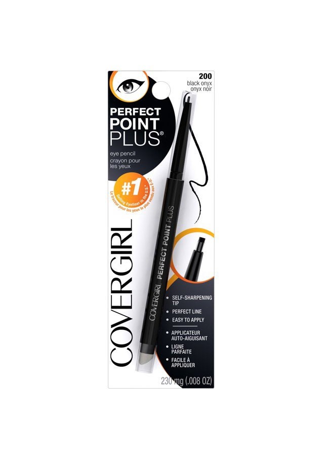 Perfect Point PLUS Eyeliner, One Pencil, Black Onyx Color, Self Sharpening Eyeliner Pencil, Smudger Tip for Blending (packaging may vary)
