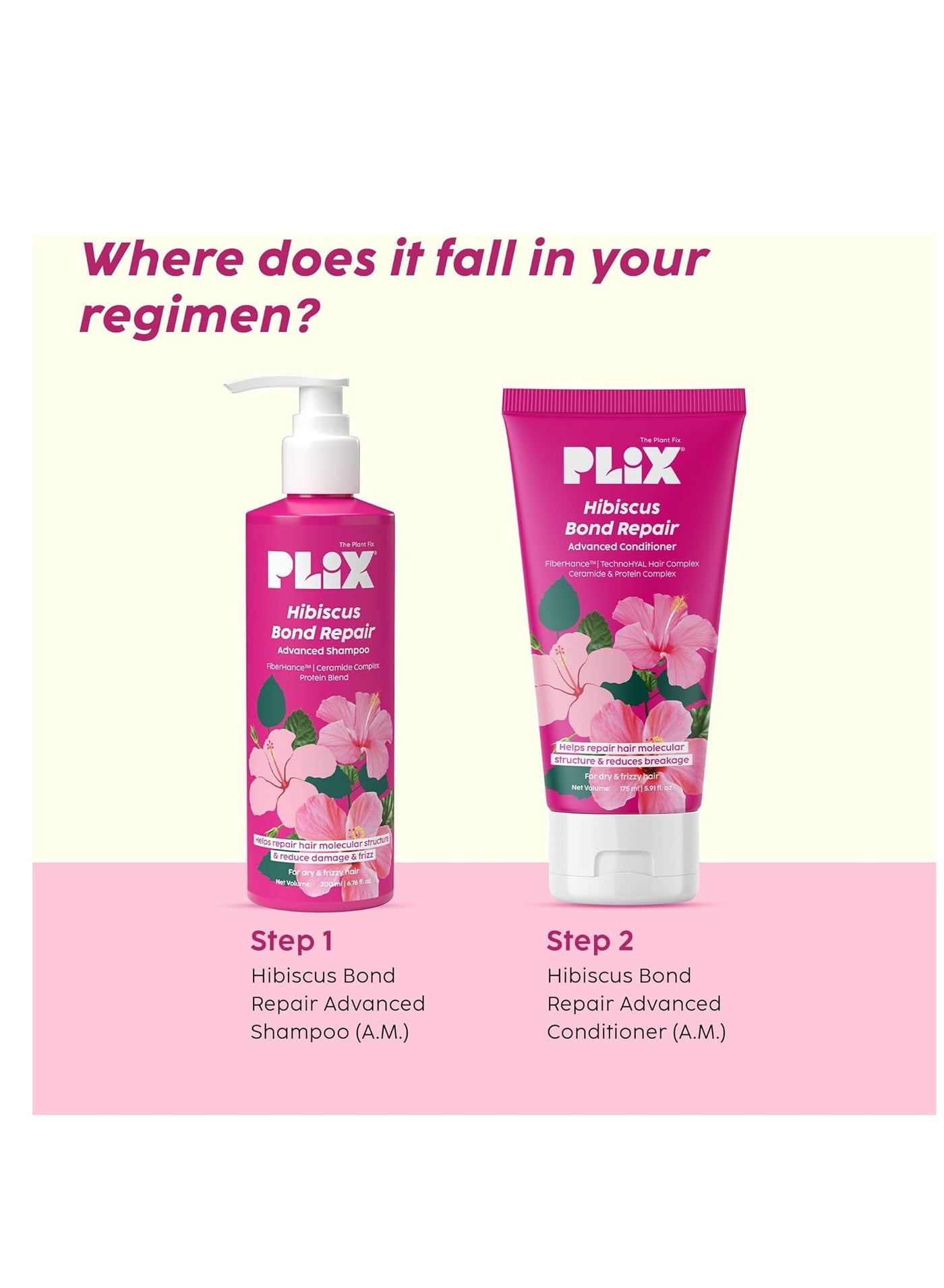 Hibiscus Bond Repair Advanced Conditioner Repairs Hair Molecular Structure & Reduces Breakage with FiberHance™ & TechnoHYAL Hair Complex 175ml - image 6