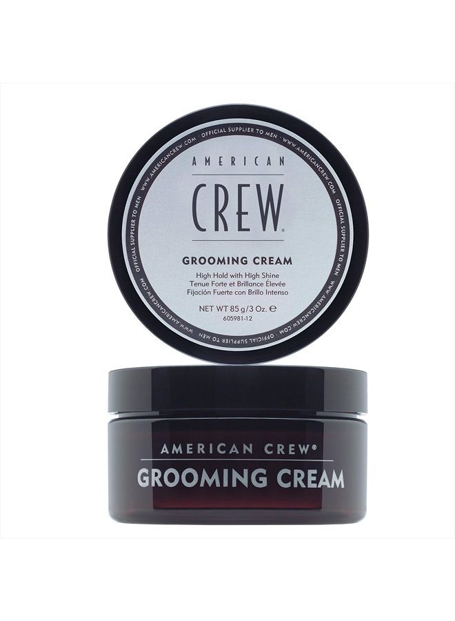 Men's Grooming Cream by American Crew, Like Hair Gel with High Hold with High Shine, 3 Oz (Pack of 2)