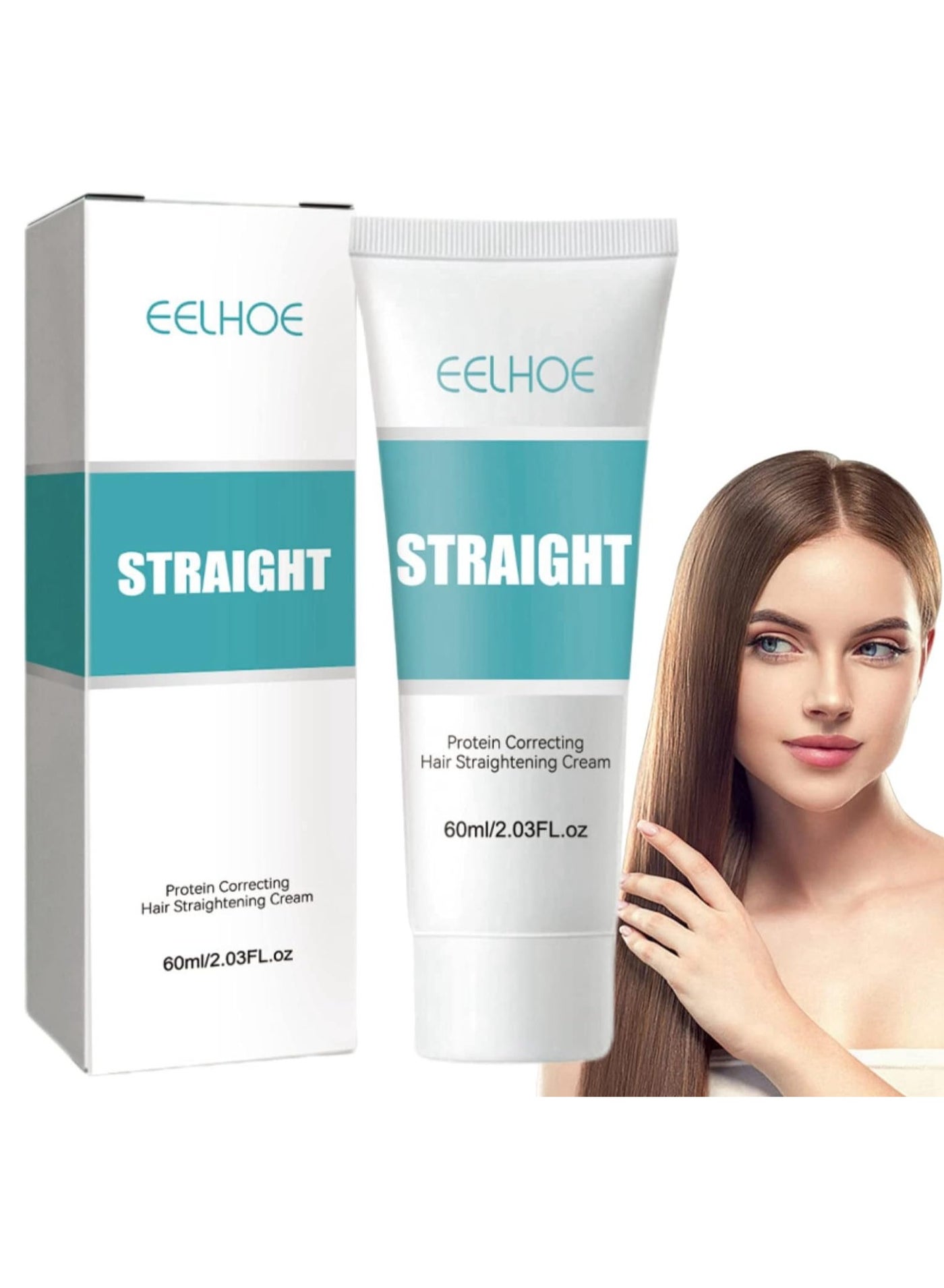 New Upgrade Protein Correcting Hair Straightening Cream - Silk & Gloss Hair Straightening Cream, Nourishing Fast Smoothing Collagen Hair Straightener Cream for All Hair Types