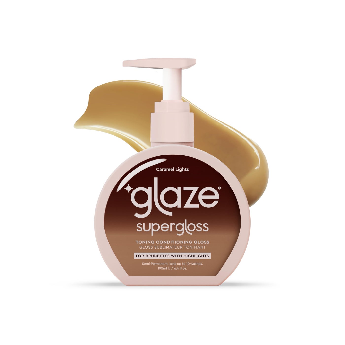 Glaze Super Gloss Color Conditioning Gloss – Caramel Lights for Medium to Dark Brown Hair with Highlights – Rinse Out Semi-Permanent Hair Gloss that Enhances Color and Boosts Shine & Hydration