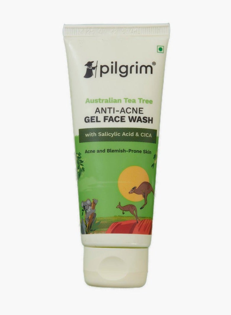 Australian Gel Face wash For Men & Women, purifying with Tea Tree, 1% Salicylic acid & CICA for oily skin, acne and pimples, cleanser for face| 50ml