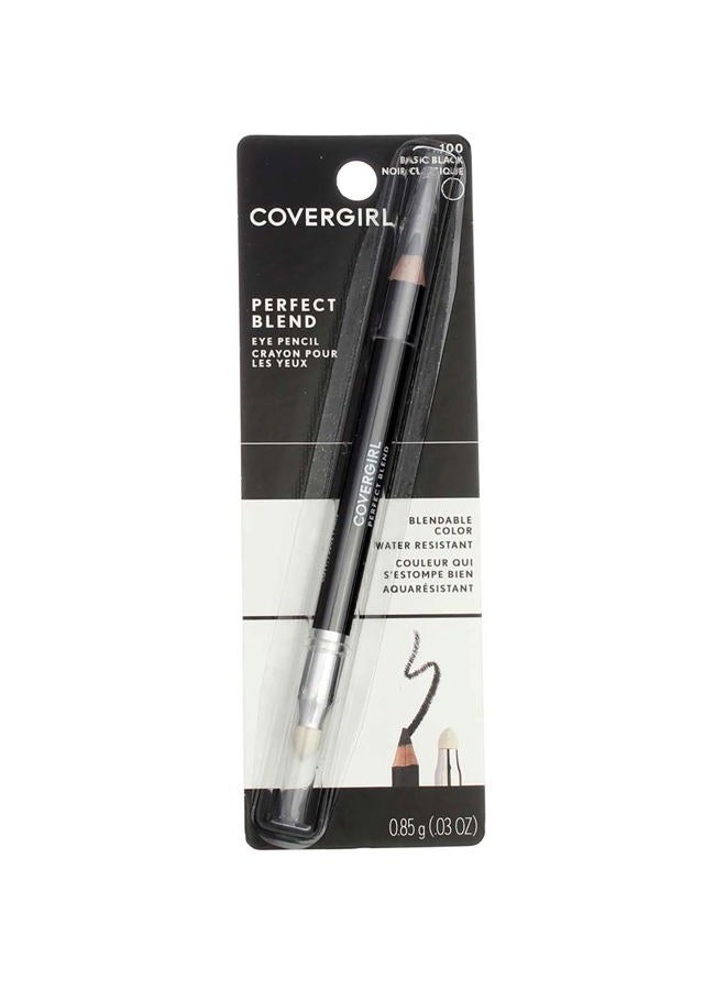 CoverGirl Perfect Blend Eye Pencil, Basic Black [100], 0.03 oz (Pack of 6)