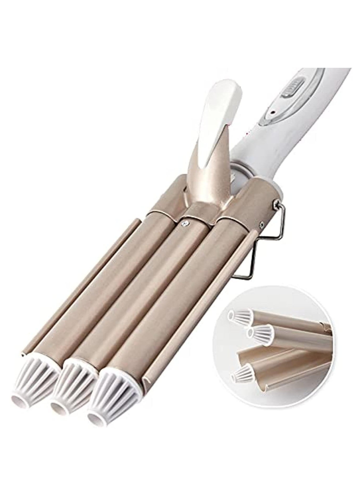 Professional Triple Jumbo Barrel Curling Iron Ceramic Hair Waver Pearl Waving Styling Tools Crimping Tool For Deep Waves