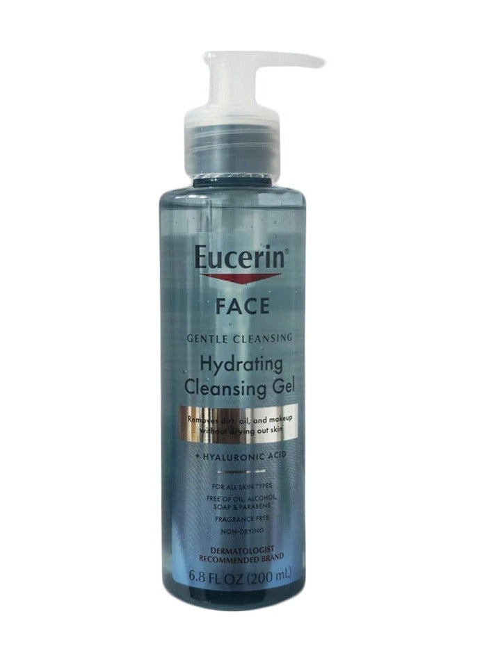 Hydrating Cleansing Gel, Daily Facial Cleanser Formulated with Hyaluronic Acid, 6.8 Fl Oz