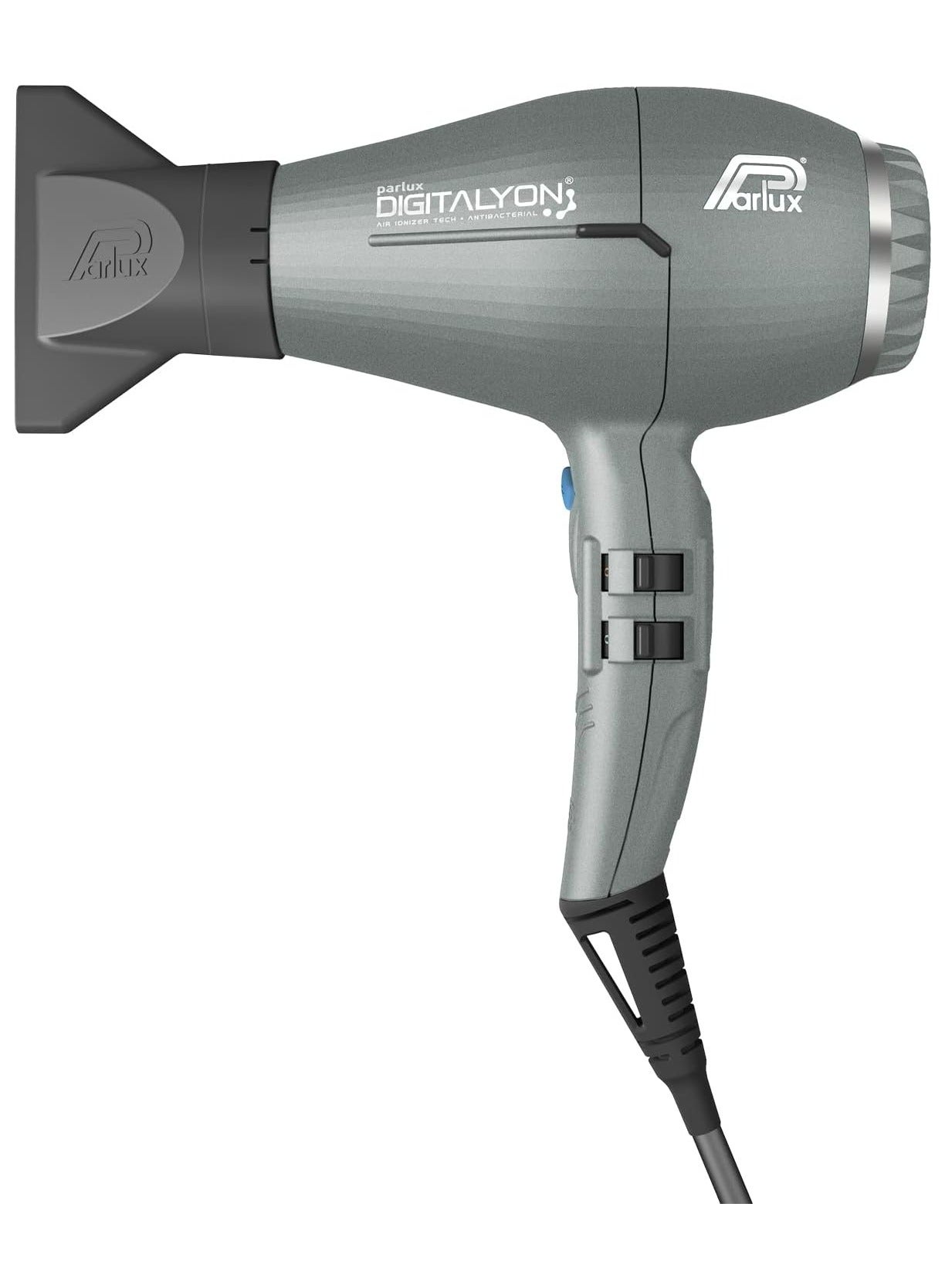 Parlux Digitalyon Professional Hair Dryer – 2400W Lightweight Blow Dryer with Negative Ions – Fast Drying, Quiet, and Durable for Salon & Home Use (Glitter Grey)