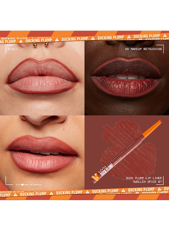 Duck Plump Plumping Lip Liner Lip Liner Up To 10 HR Wear Matte Finish Swollen Spice - image 6