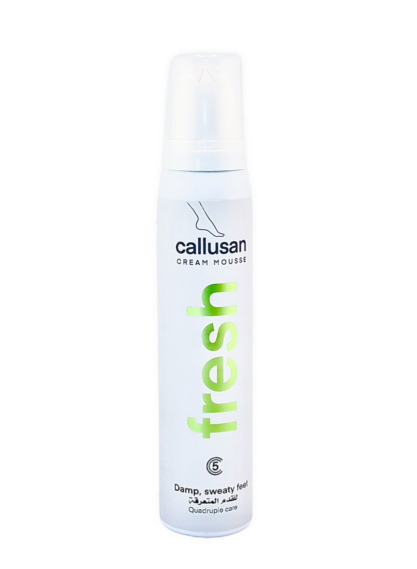 Callusan Cream Mousse Extra 125ML – Quadruple Care for Damp & Sweaty Feet | Refreshing, Moisturizing & Odor Control Formula