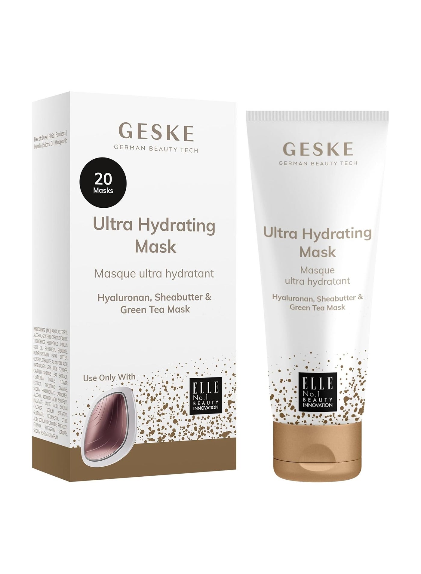 Ultra Hydrating Mask | Simply apply with the GESKE Sonic Warm and Cool Mask | Moisturizing Skincare mask | Face masks for women and men | Vegan formula without animal testing