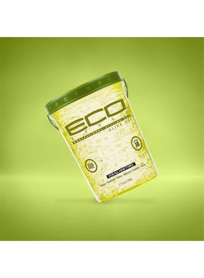 Gel Olive Oil Styling Gel - Adds Shine and Tames Split Ends - Delivers Moisture to the Scalp - Nourishes And Repairs - Provides Weightless and Superior Hold - Ideal for all Hair - 80 oz